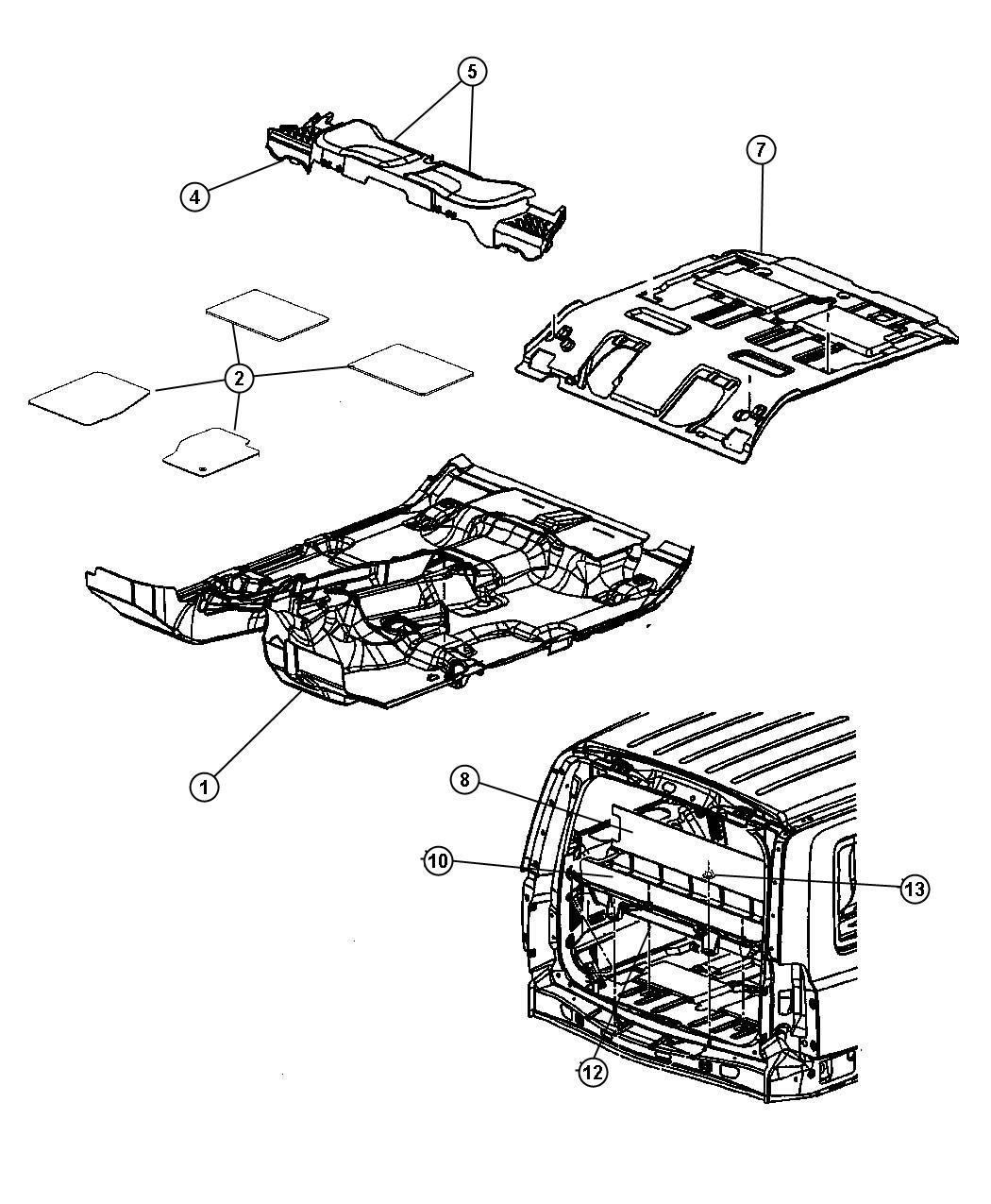 Carpet and Load Floor. Diagram