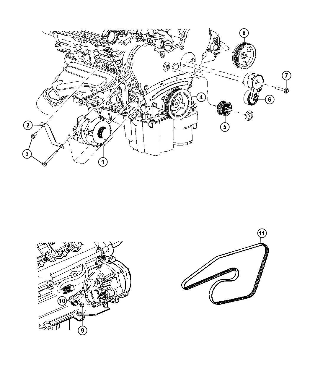 Diagram Alternator [[ 3.5 3.5L High Output V6 24V MPI Engine Engine]]. for your Dodge Charger  