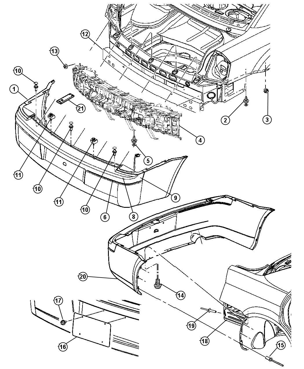 Diagram Fascia, Rear - 48. for your 2020 Dodge Charger   