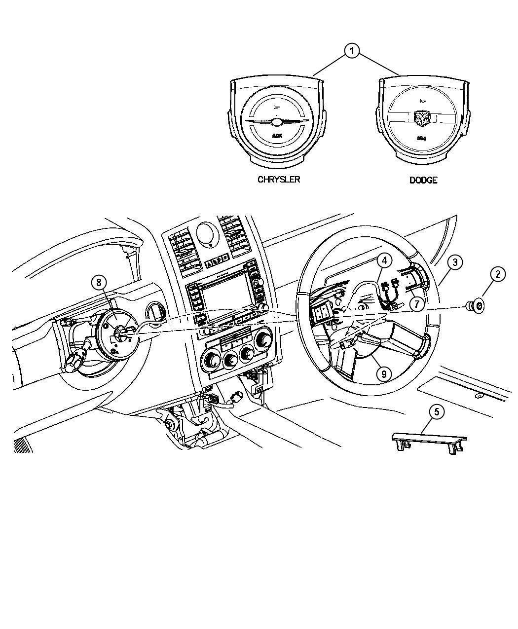 Diagram Wheel, Steering. for your Dodge Avenger  