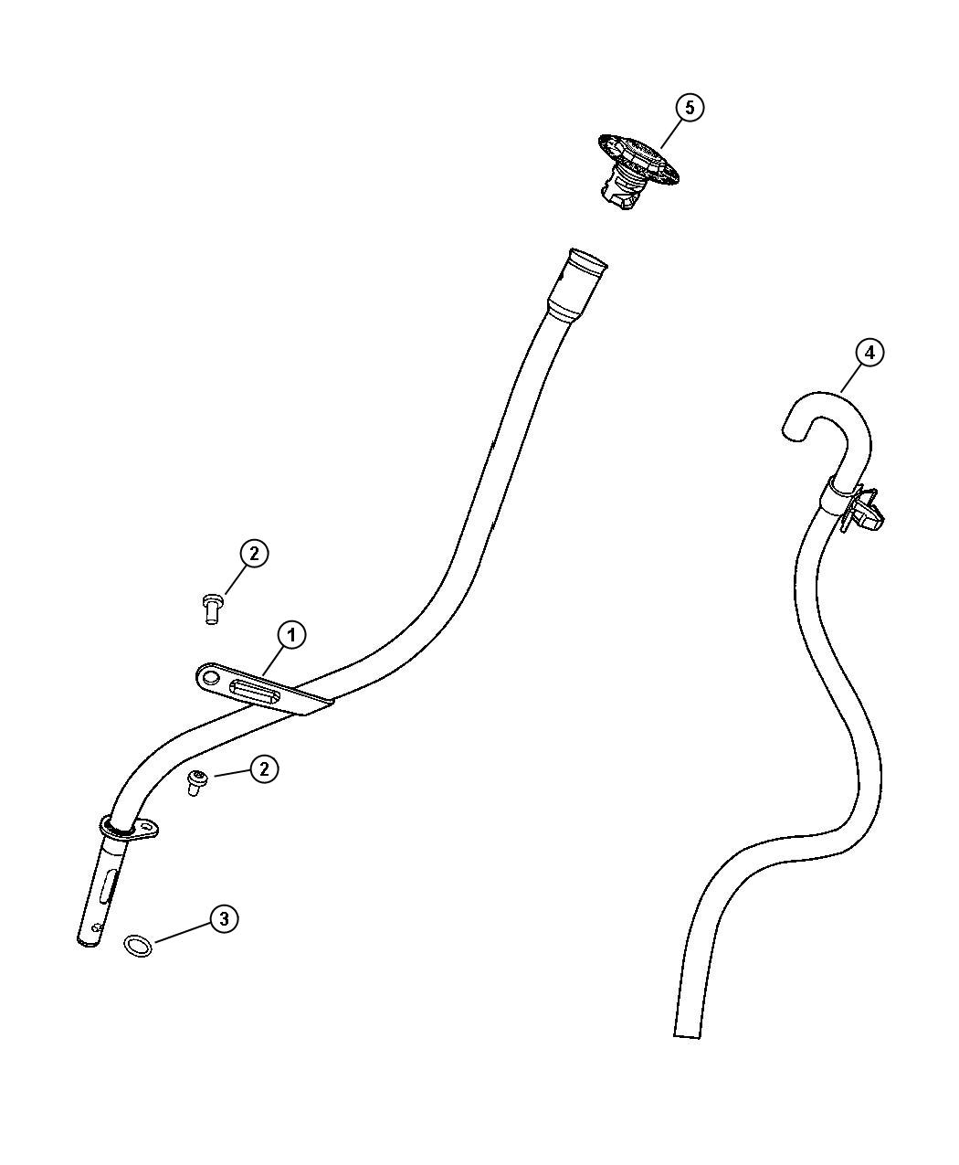 Diagram Oil Filler Tube CVT2. for your Jeep Patriot  