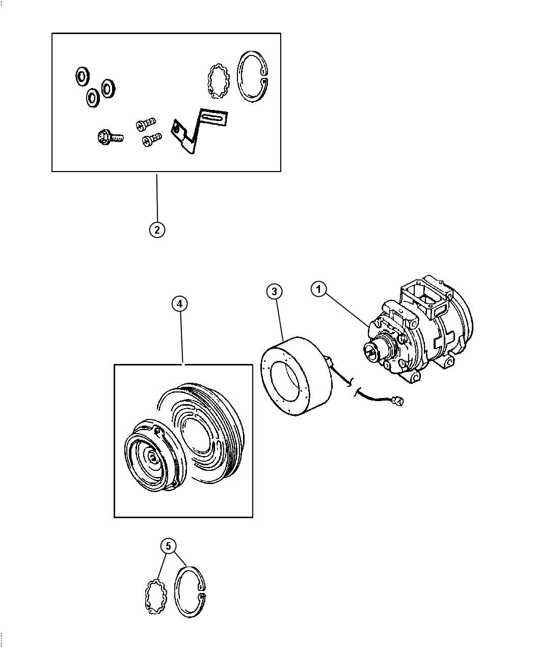 Diagram Compressor and Related Parts. for your Dodge Magnum  