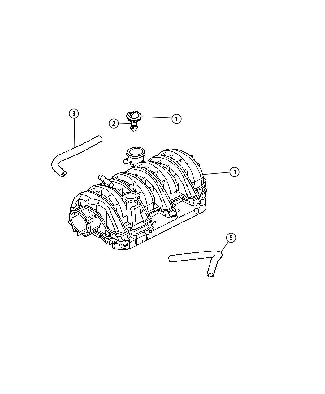 Diagram Crankcase Ventilation 5.7L [5.7L V8 HEMI MDS ENGINE]. for your Dodge Charger  