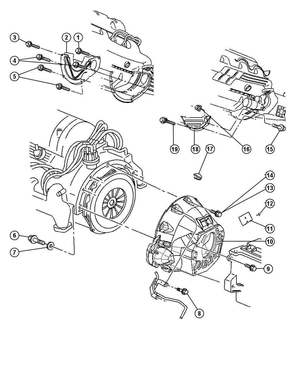 Diagram Housing And Pan,Clutch. for your Dodge Ram 2500  