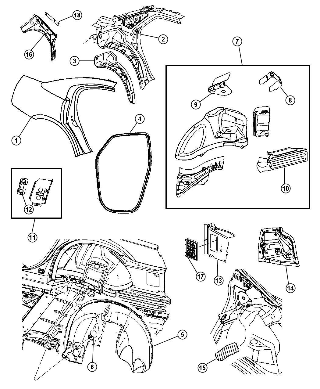 Diagram Quarter Panel, Dodge Charger. for your Dodge Charger  