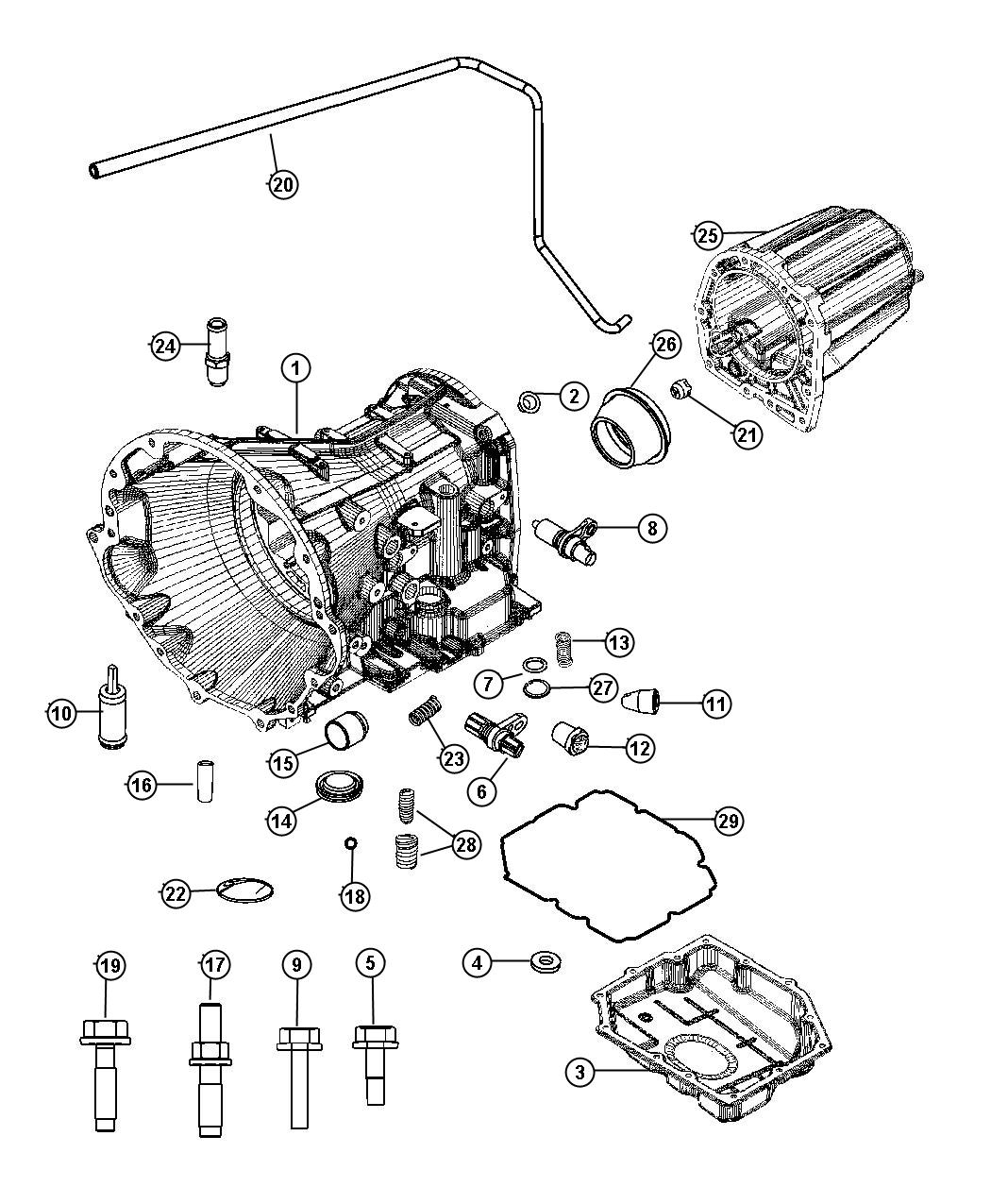 Diagram Case, Transmission. for your Dodge