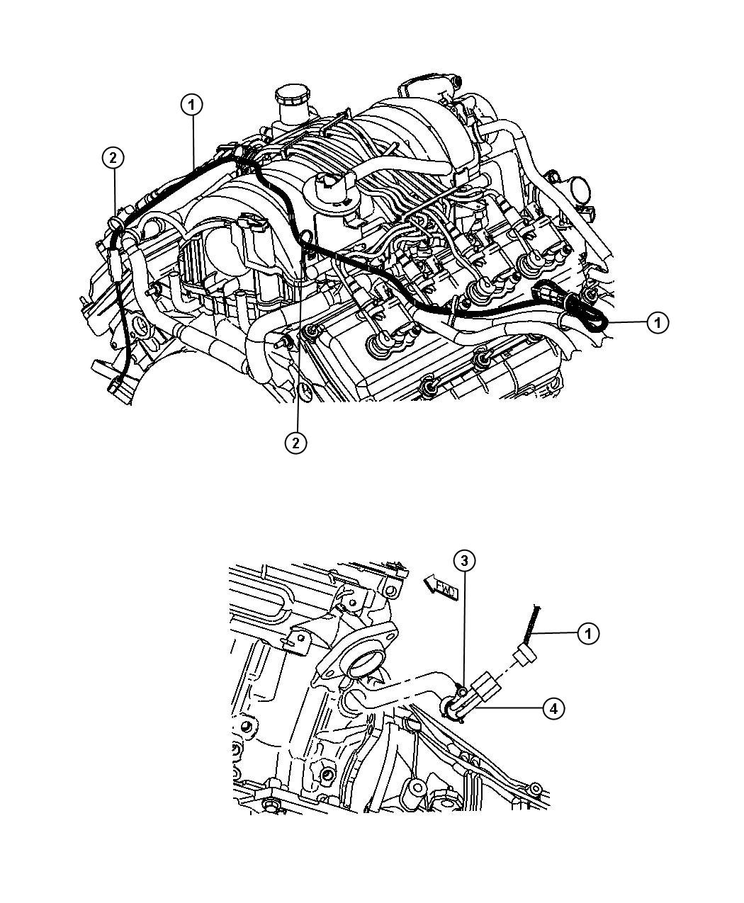 Diagram Cylinder Block Heater 5.7L [5.7L V8 HEMI MDS ENGINE]. for your Jeep Grand Cherokee  