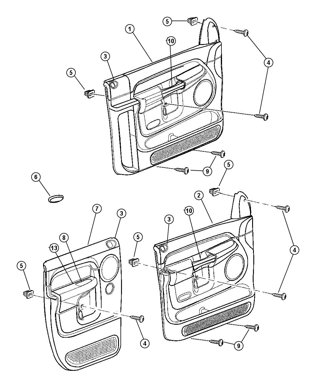 Door Trim Panels. Diagram