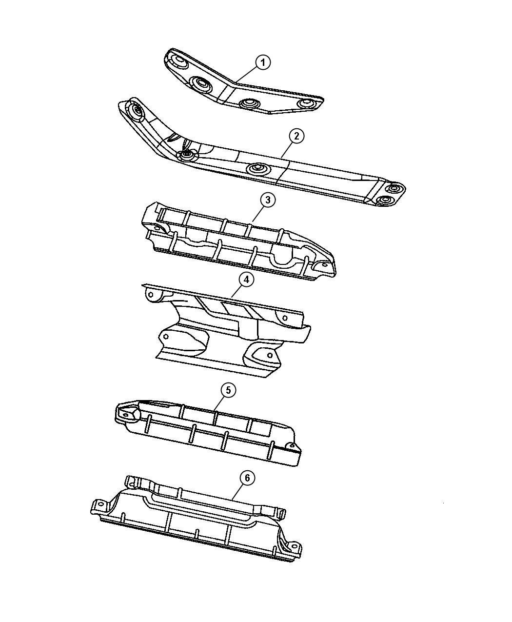 Diagram Heat Shields, 3.7L [[All 3.7L 6-Cyl Gas Engines ]] 4.7 [4.7L V8 MPI ENGINE][4.7L V8 FFV Engine] , 5.7L [All 5.7L 8Cyl Gas Engines]. for your 2003 Chrysler 300  M 