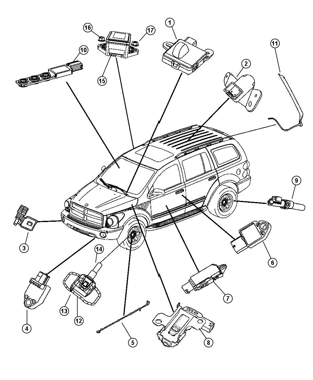 Diagram Sensors Body. for your 2021 Dodge Charger   