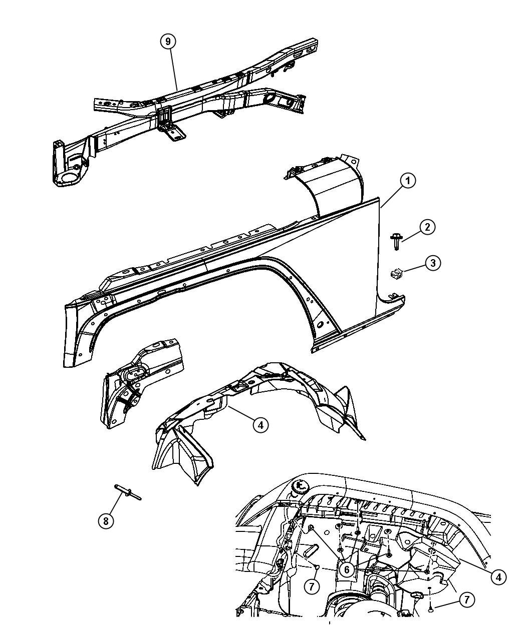 Fender, Front. Diagram