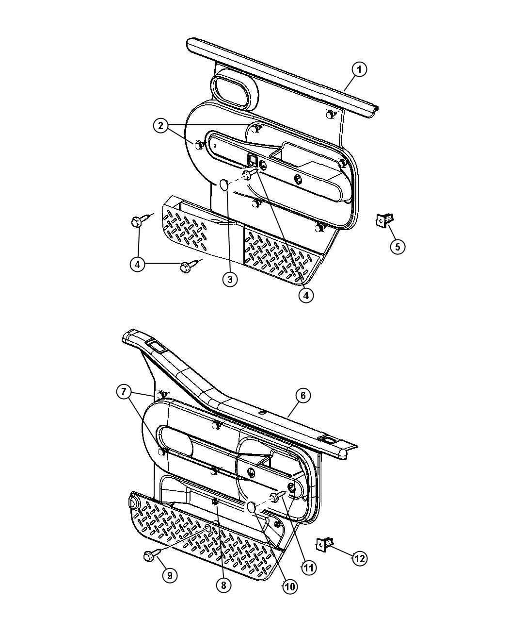 Front Door Trim Panel. Diagram