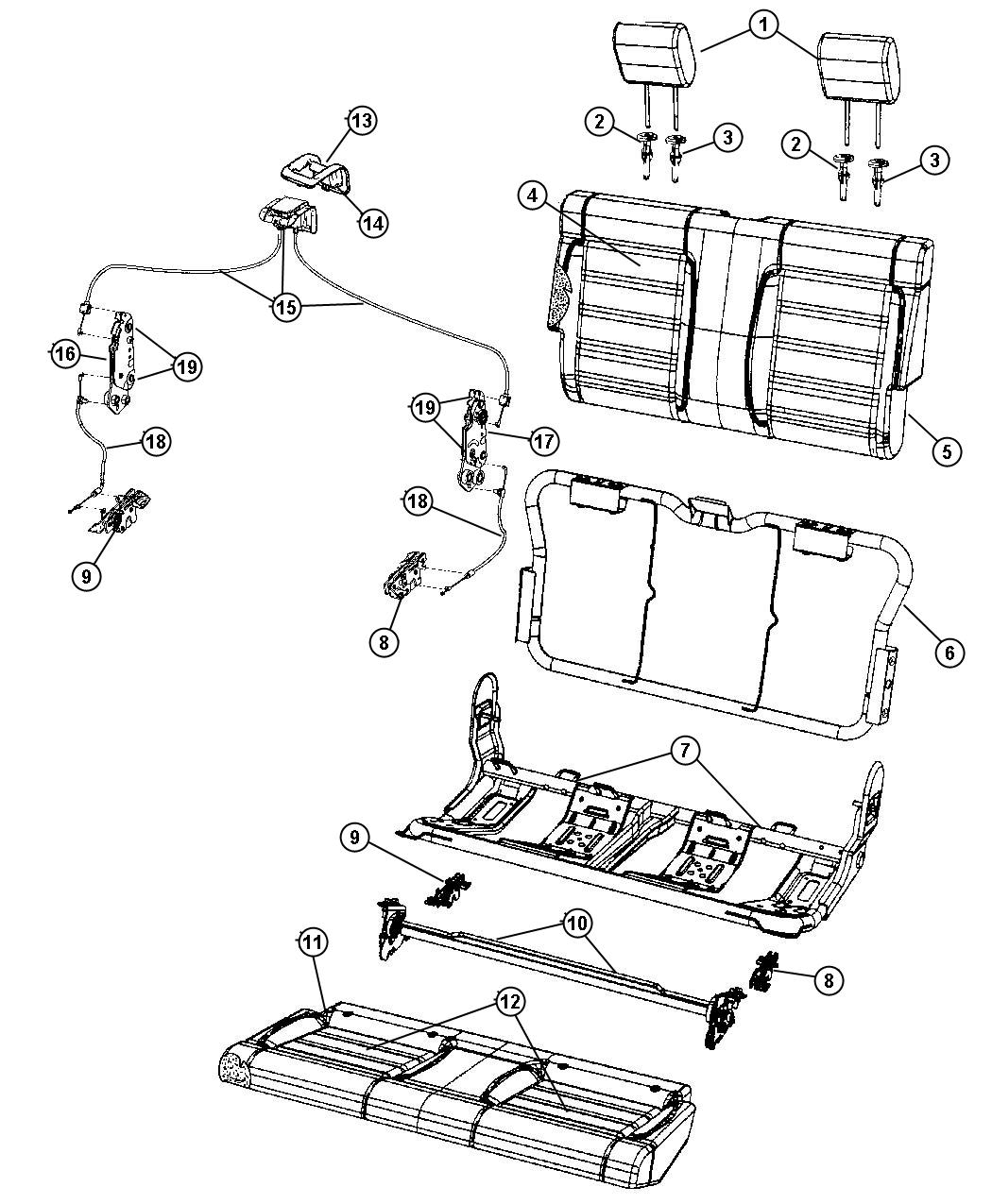 Rear Bench. Diagram