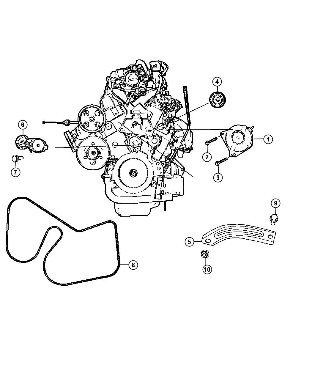 Diagram Alternator 3.8L [3.8L V6 SMPI Engine]. for your 2008 Dodge Charger   