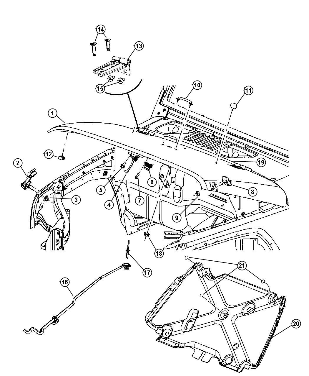 Diagram Hood. for your Jeep