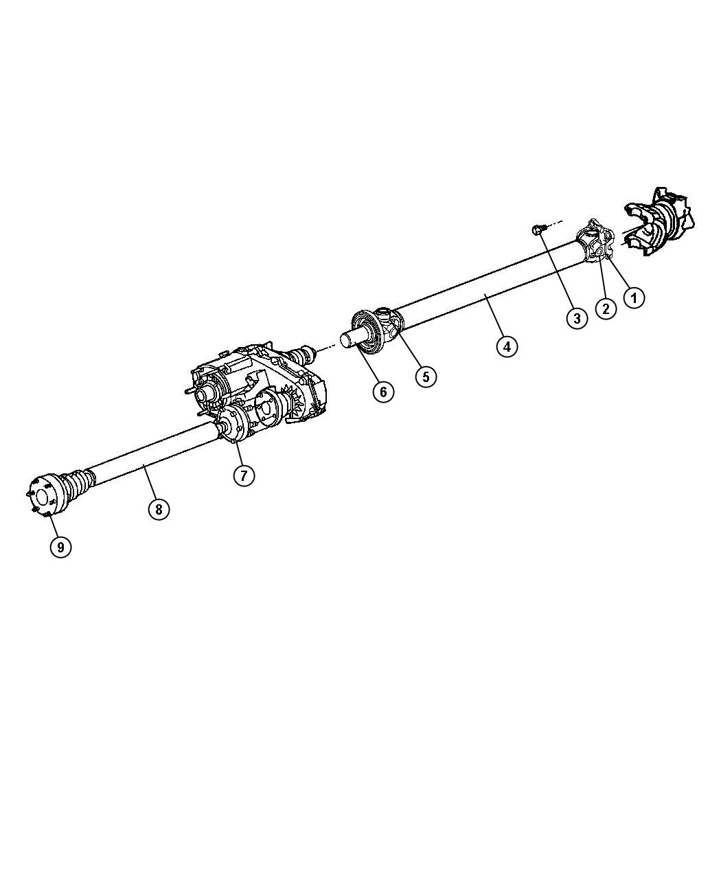 Diagram Propeller Shaft,4 Wheel Drive. for your Chrysler 300  M