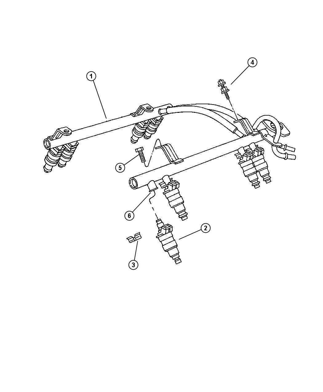 Diagram Fuel Rail,. for your Dodge Dakota  