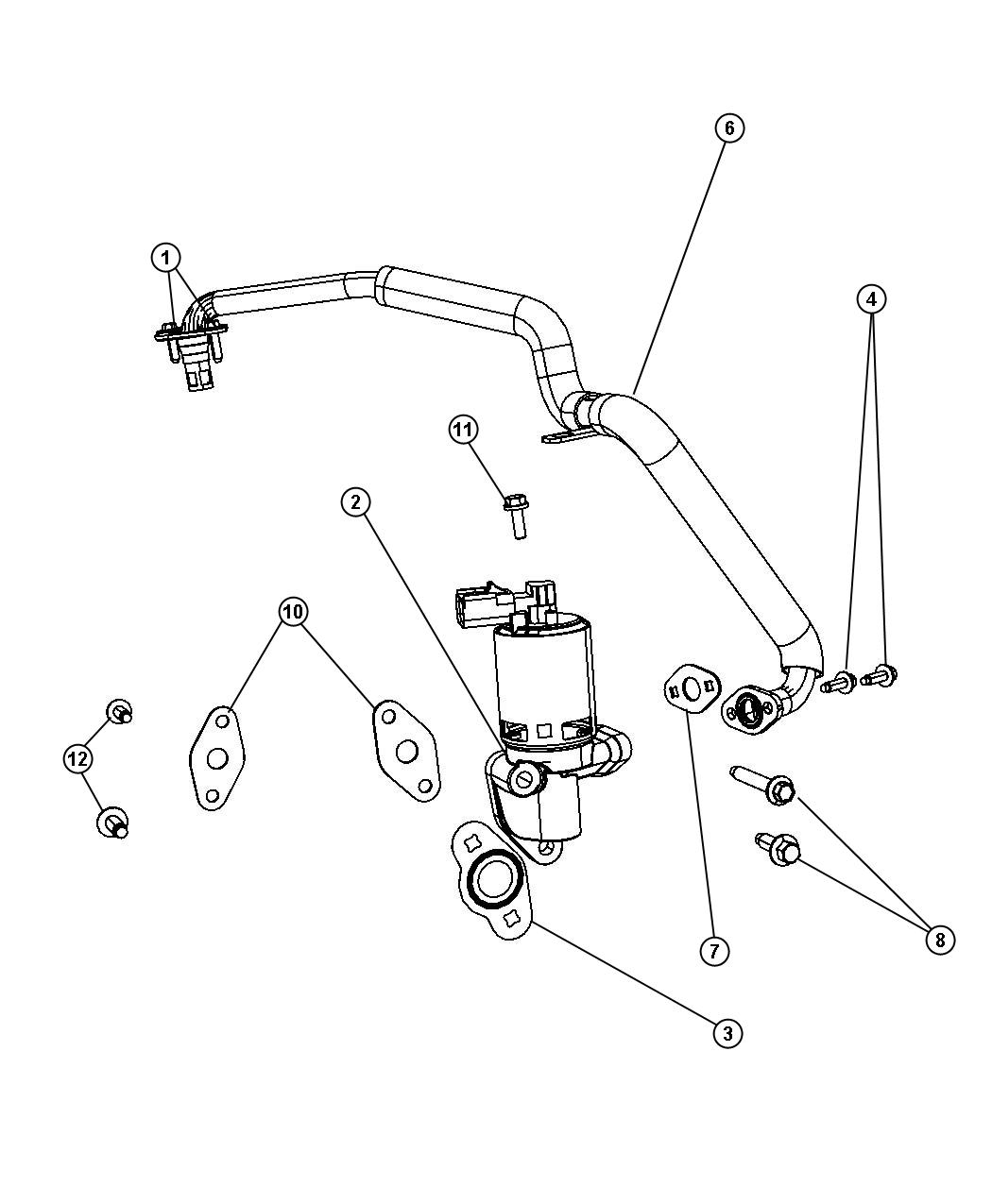 Diagram EGR Valve And Related. for your 2019 Dodge Charger   