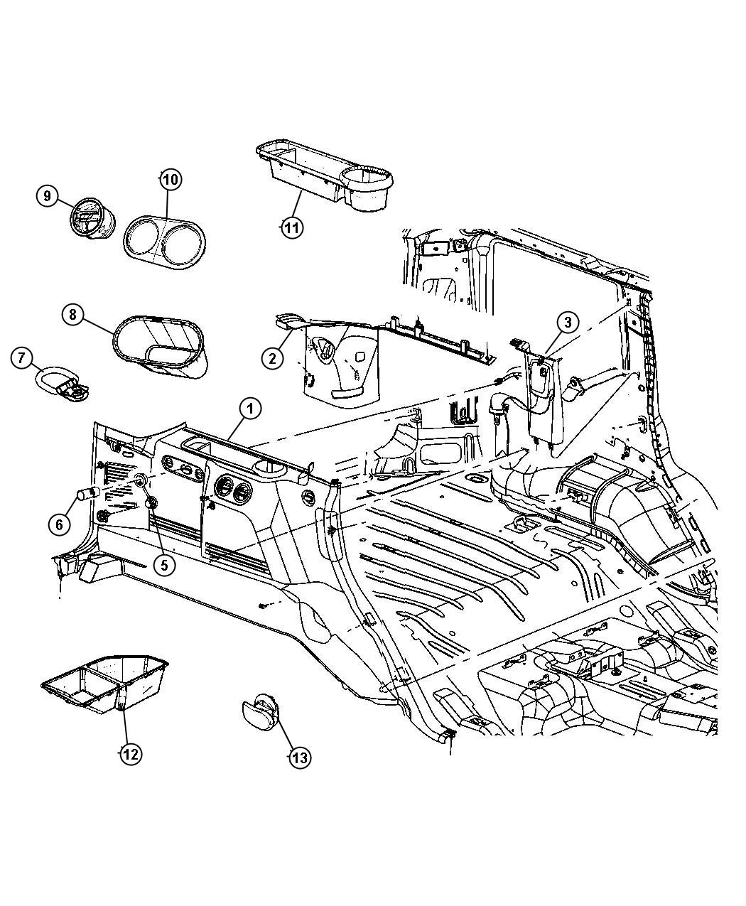 Rear Trim Panels. Diagram