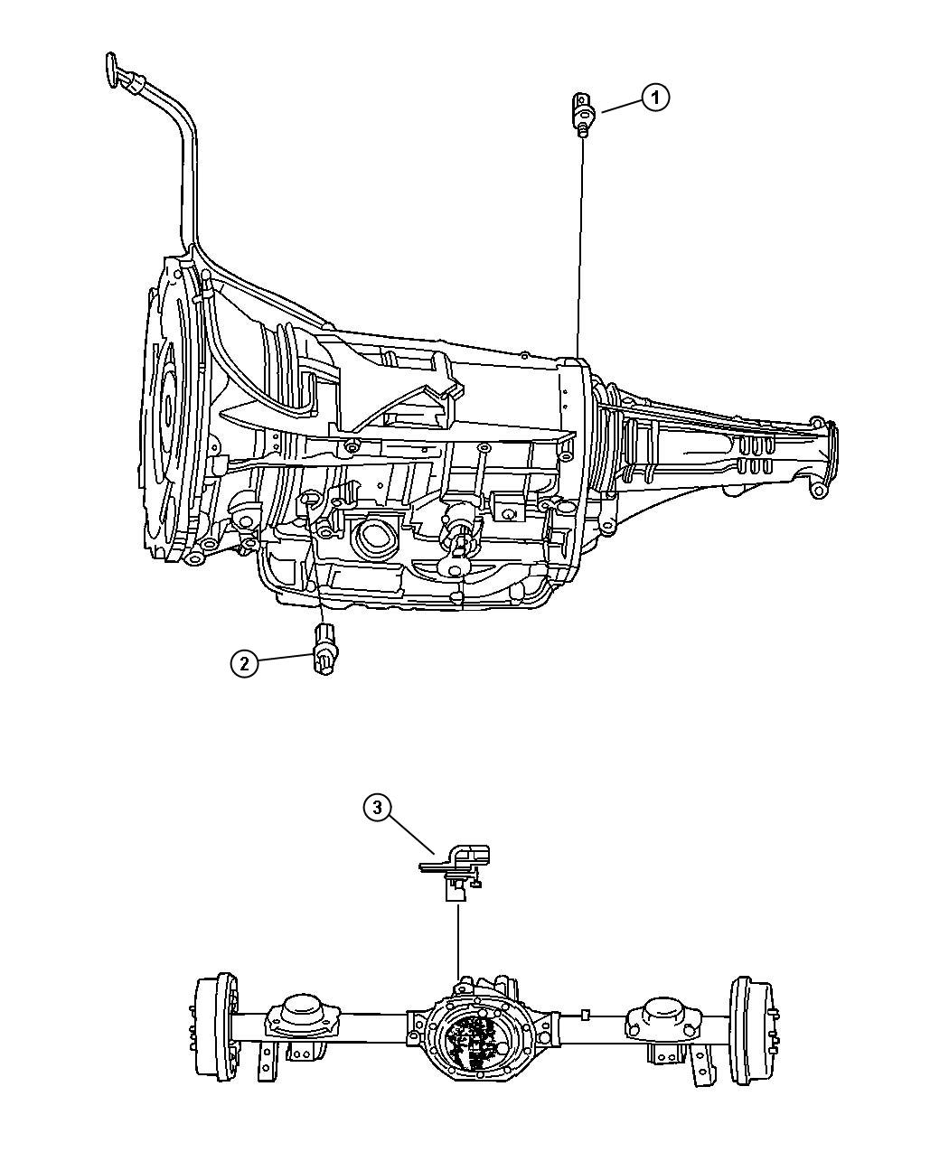 Diagram Sensors Drive Train. for your Chrysler Aspen  