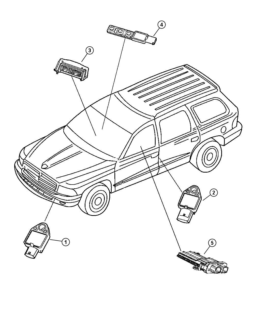 Air Bag Modules and Sensors. Diagram