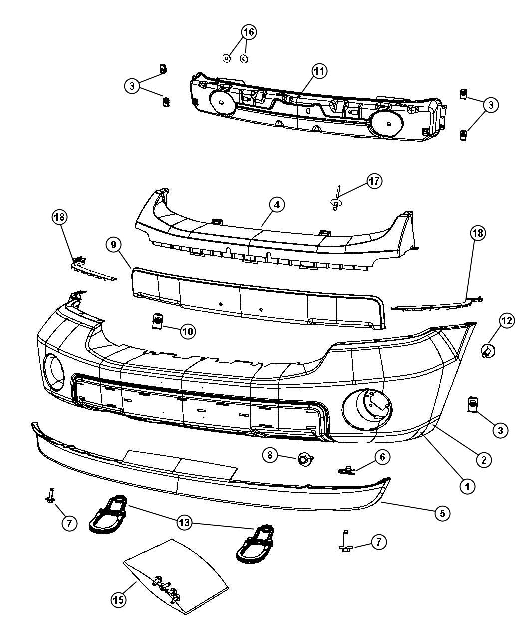 Front Fascia. Diagram