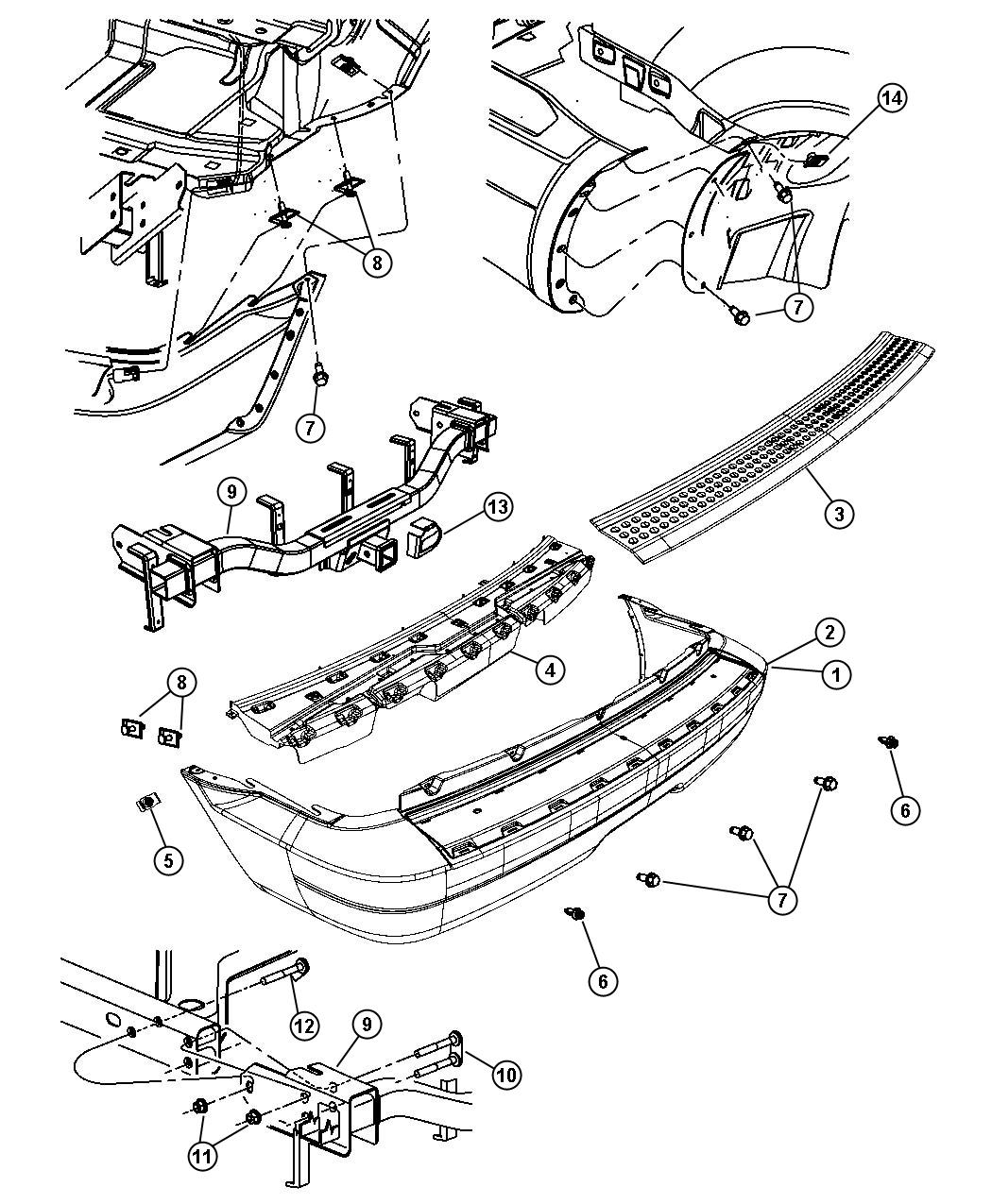 Diagram Rear Fascia. for your 2002 Chrysler 300  M 