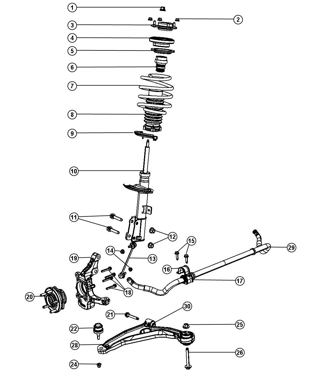 Diagram Suspension, Front. for your Chrysler