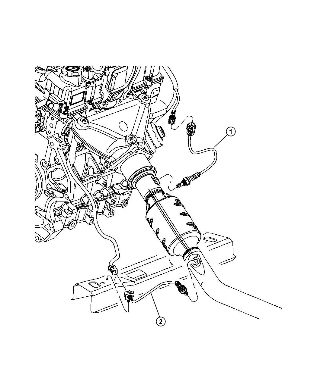 Diagram Sensors, Oxygen 2.0L [2.0L 4 Cyl DOHC 16V Dual VVT Engine] 2.4L [2.4L I4 DOHC 16V DUAL VVT ENGINE]. for your 1999 Chrysler 300 M  