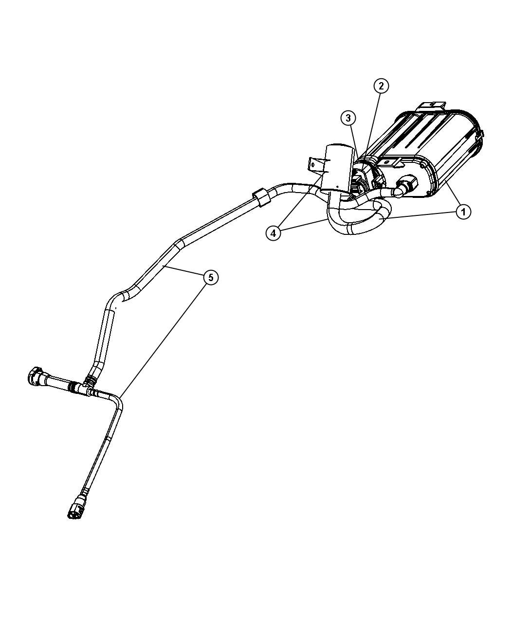 Diagram Vacuum Canister and Leak Detection Pump. for your Dodge Ram 1500  