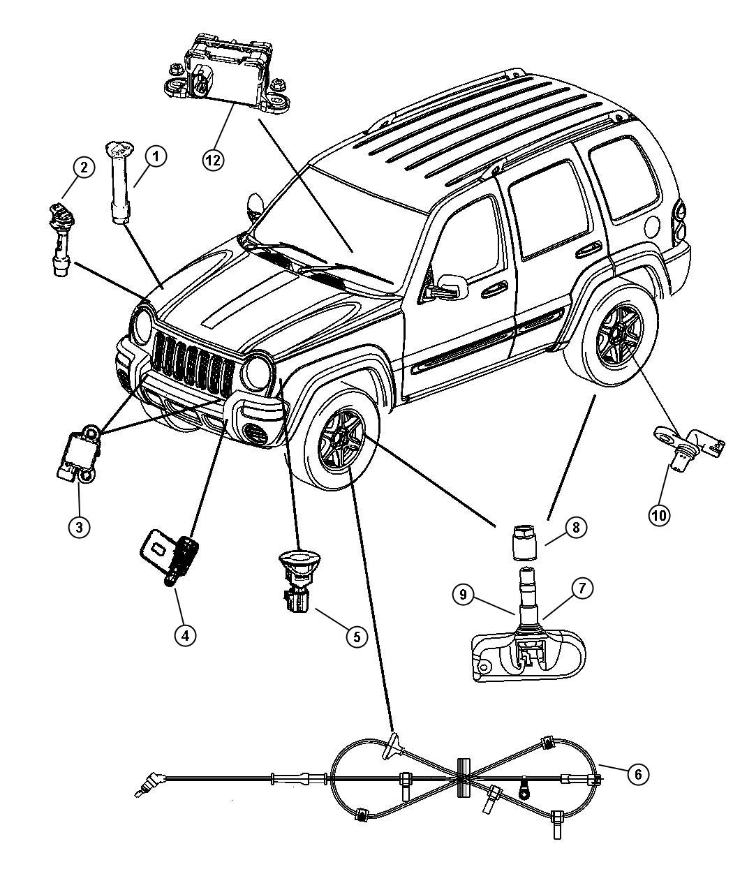 Diagram Sensor (Body). for your Jeep