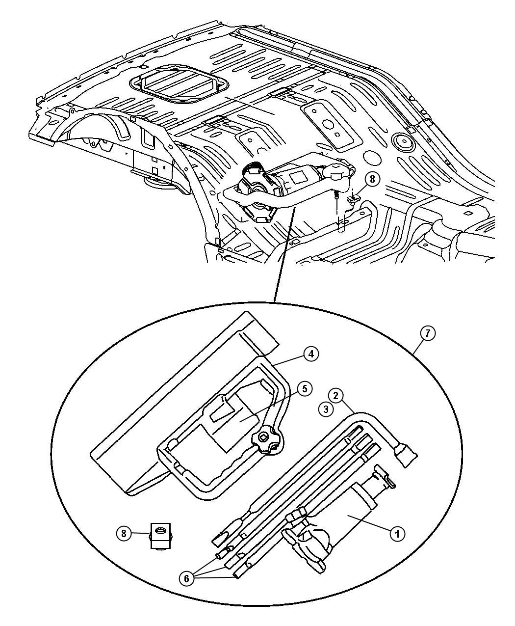 Diagram Jack and Hardware. for your 2004 Chrysler 300  M 