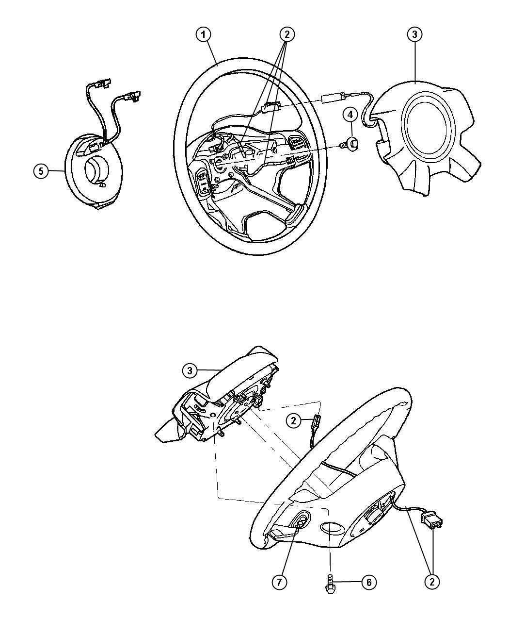 Diagram Steering Wheel. for your 2007 Dodge Ram 3500   