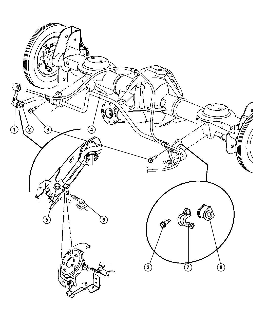 Diagram Stablizer Bar, Rear. for your Chrysler 300  M