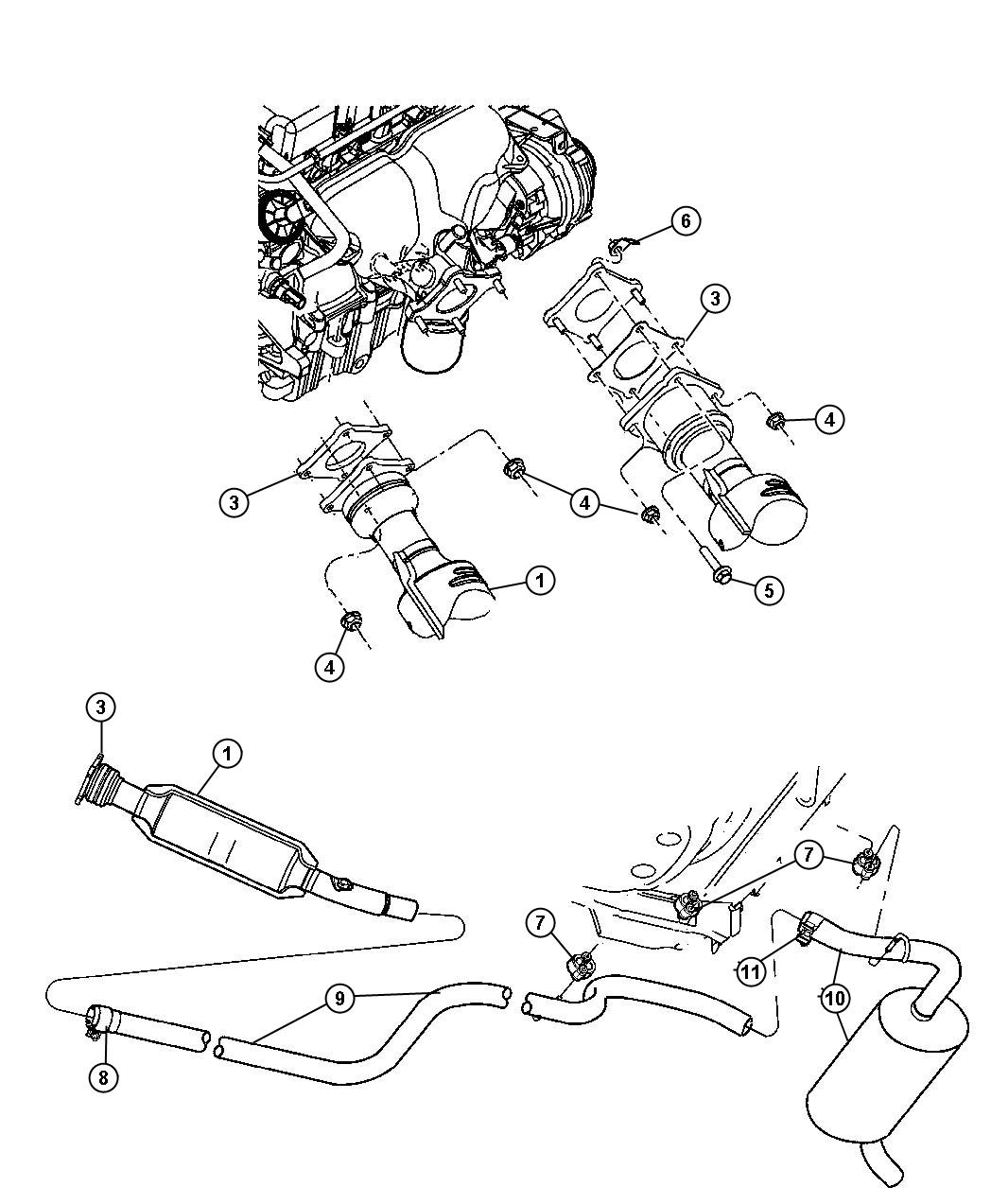 Diagram Exhaust Systems. for your Chrysler PT Cruiser  