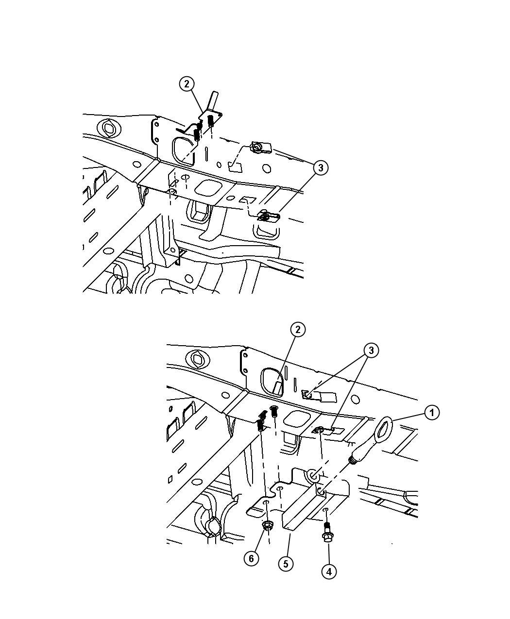 Diagram Tow Hooks - Front. for your 2000 Chrysler 300  M 