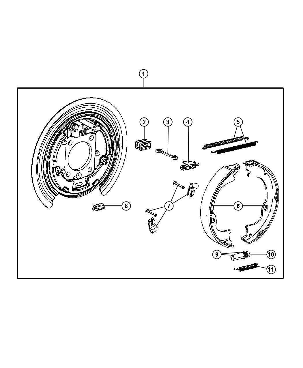 Diagram Parking Brake Assembly,Rear,Disc. for your Dodge