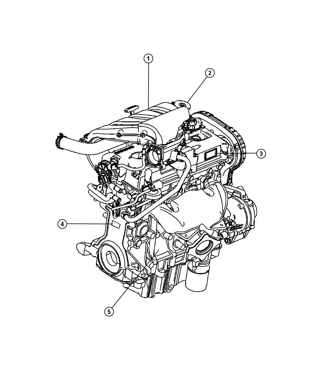 Engine Assembly And Identification 2.4L [2.4L I4 DOHC 16V SMPI ENGINE]. Diagram