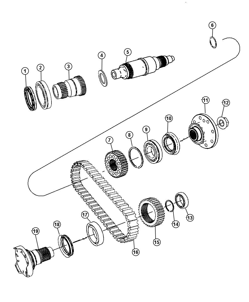 Diagram Gear Train NVG 143 [Part Time 4WD]. for your 2008 Dodge Ram 1500   