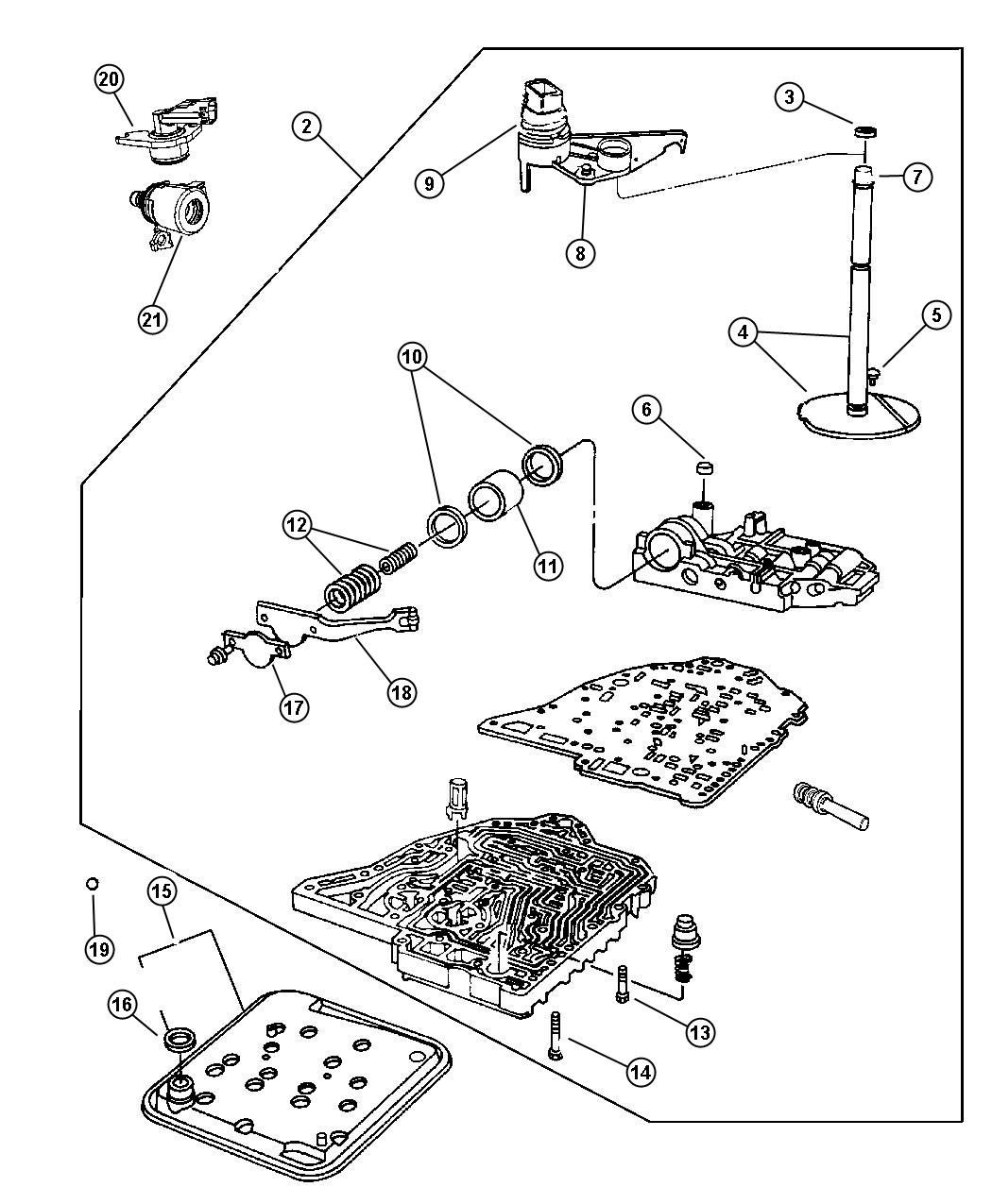 Diagram Valve Body. for your Chrysler