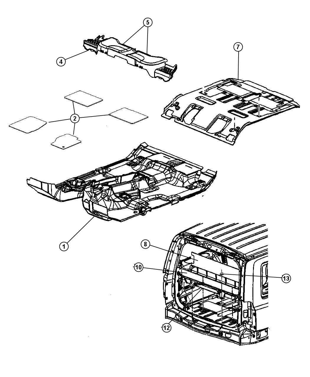 Carpet and Load Floor. Diagram