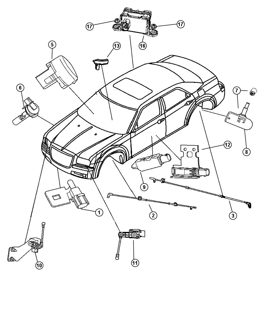 Diagram Sensors - Body. for your Chrysler