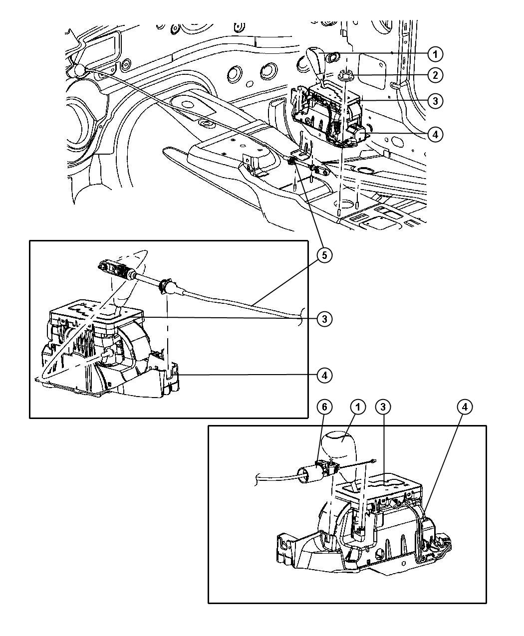 Diagram Gearshift Control, Floor Shift. for your 1999 Chrysler 300 M  