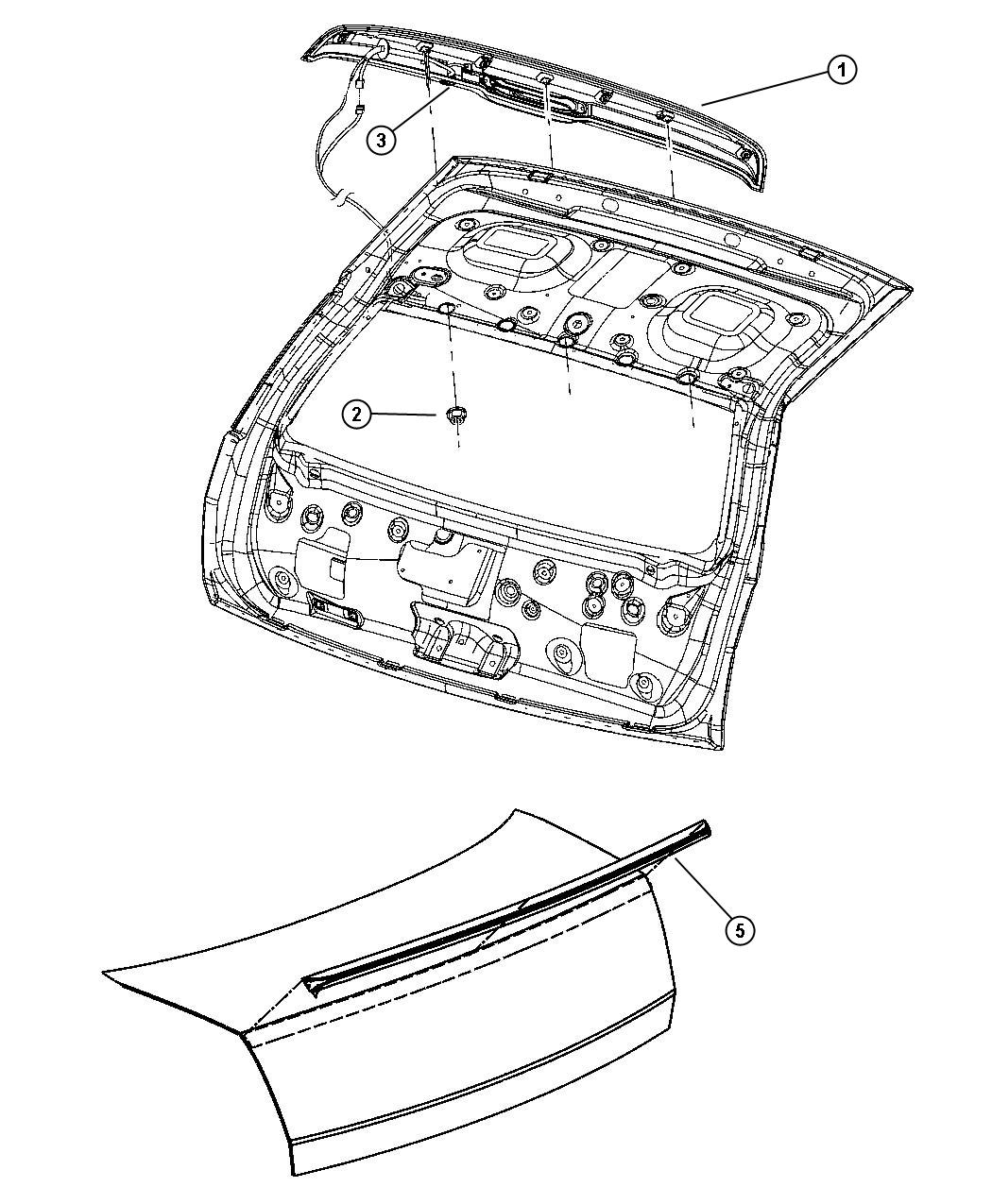 Spoiler - Deck Lid. Diagram