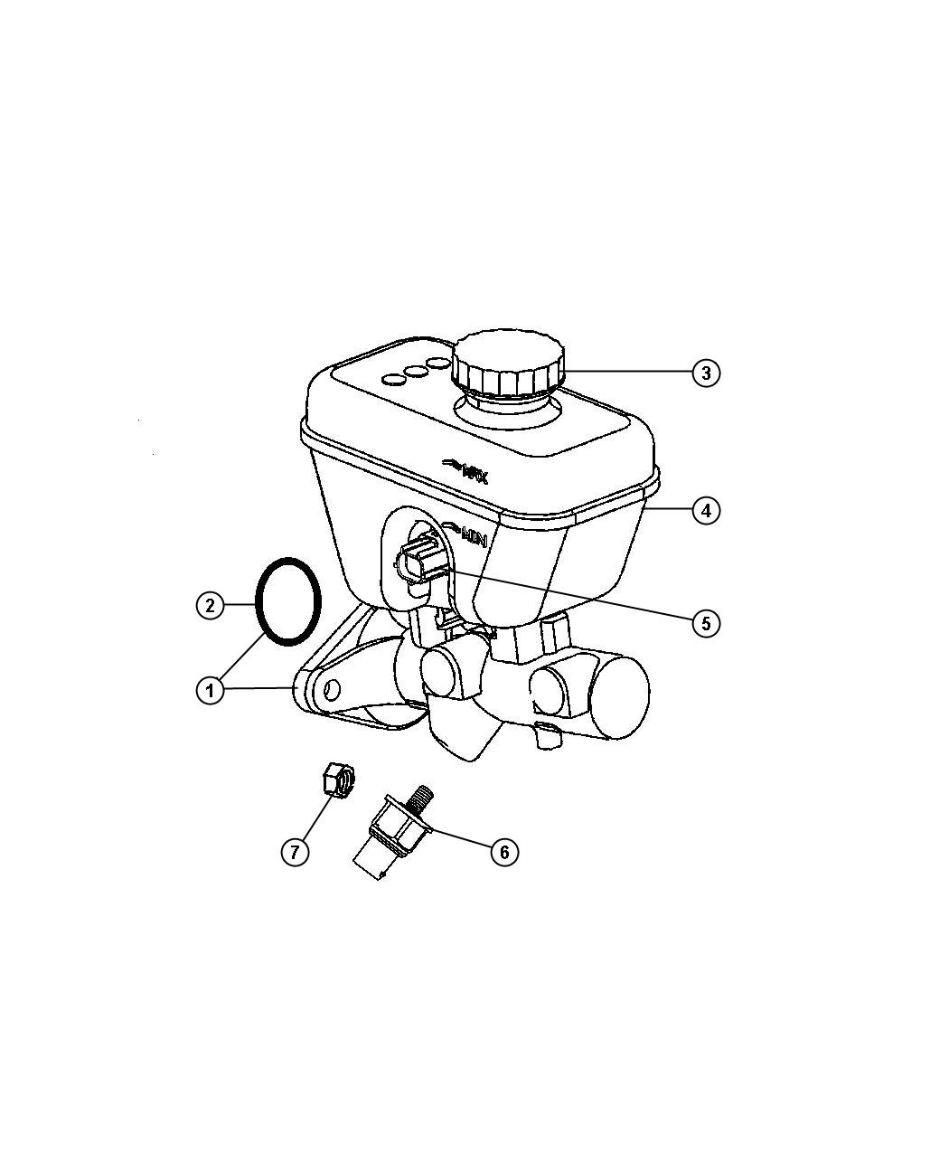 Diagram Master Cylinder,Brake. for your 2003 Jeep Grand Cherokee   