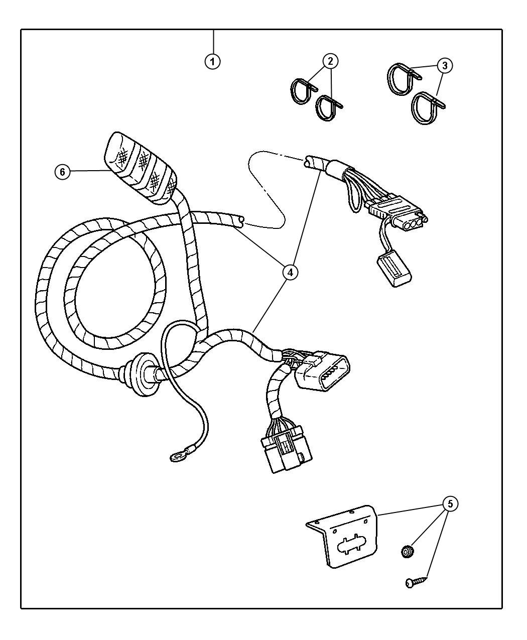 Diagram Wiring Kit - Trailer Tow - 4 Way. for your Jeep Liberty  