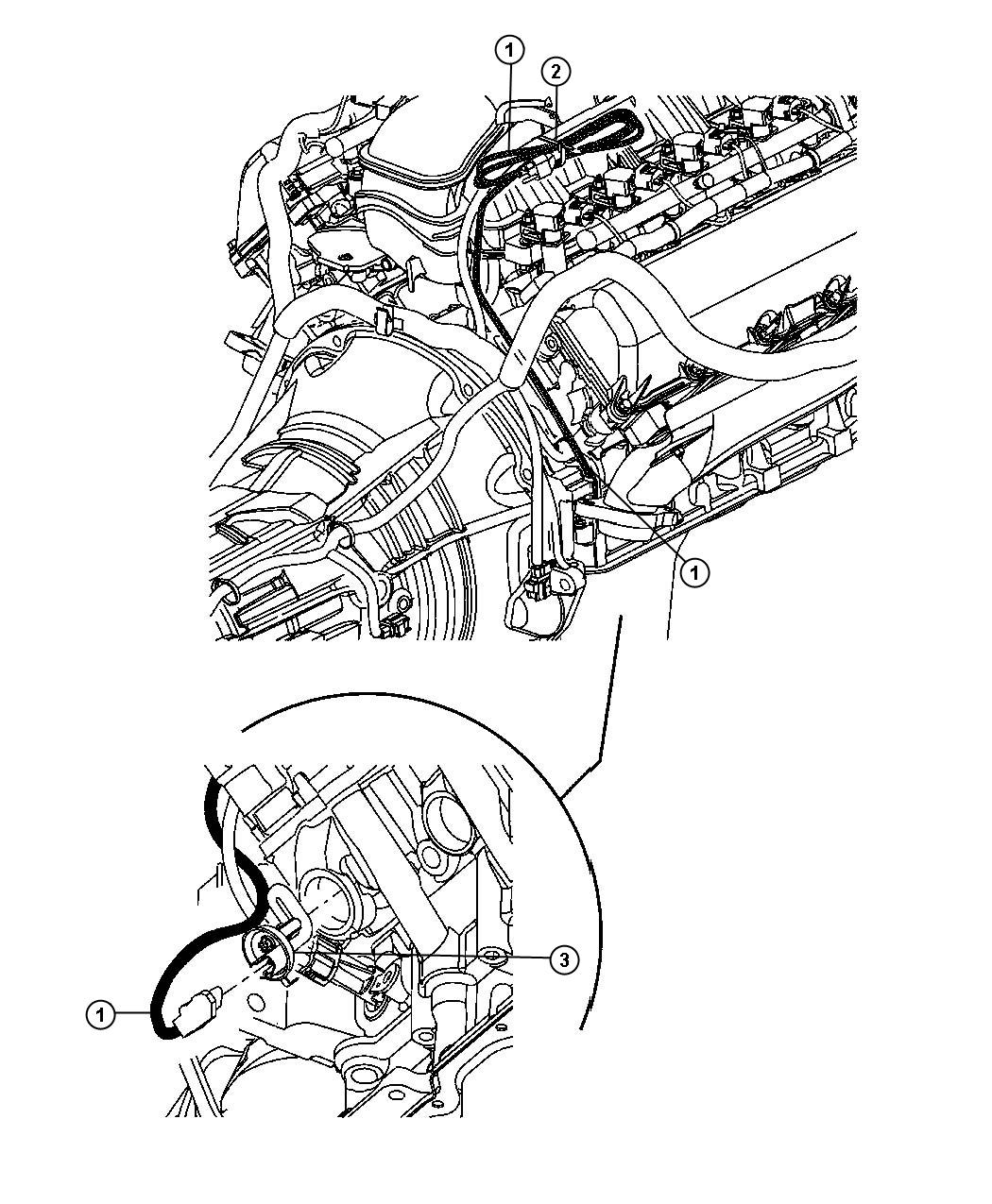 Diagram Cylinder Block Heater 3.7L [3.7L V6 Engine]. for your Dodge Dakota  