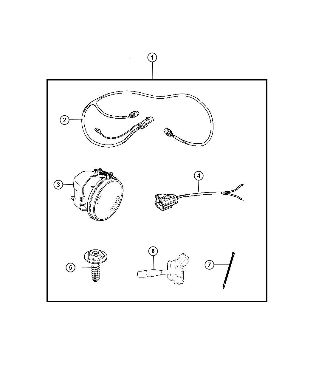 Diagram Fog Lamp Kit. for your Chrysler