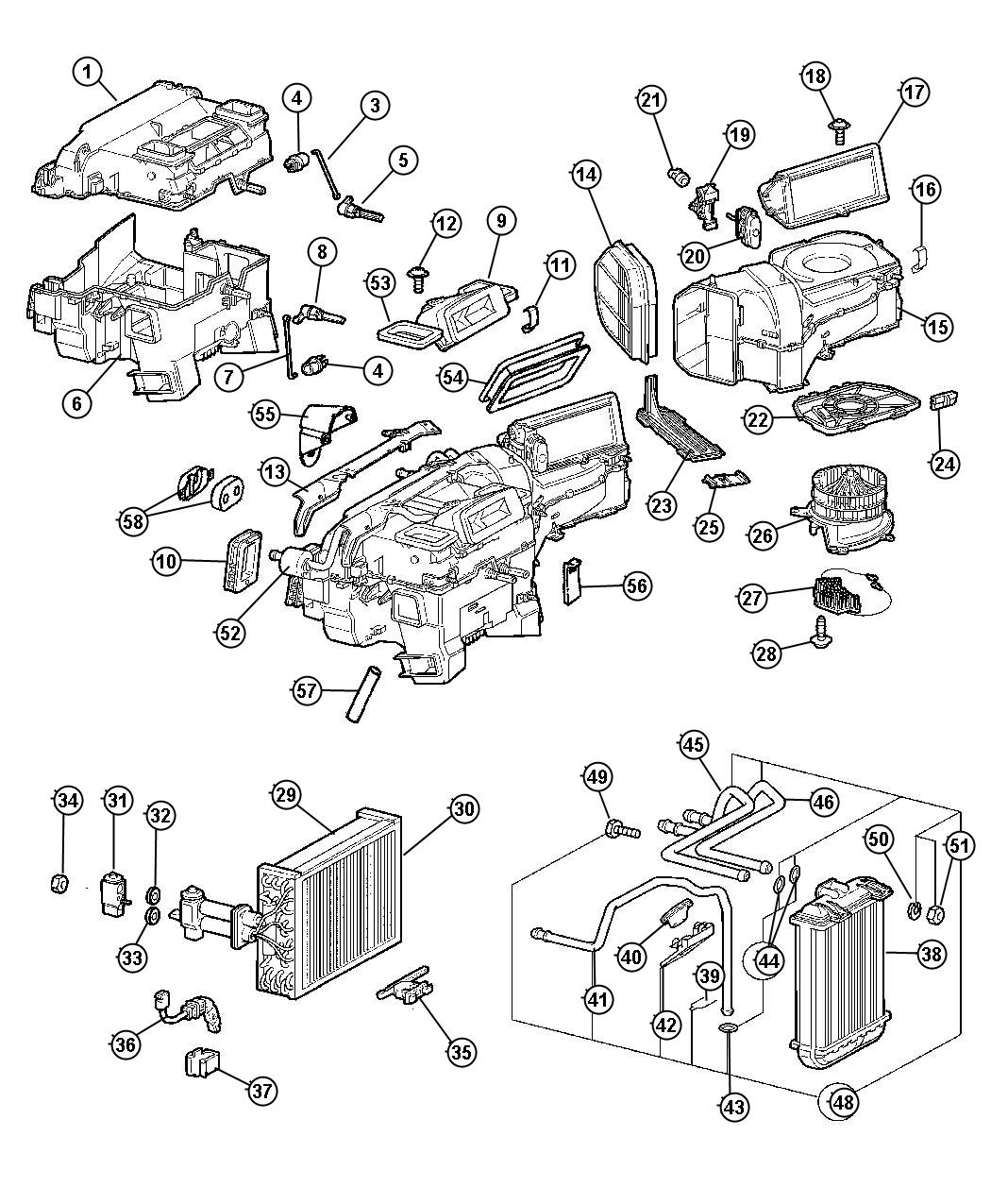 Diagram Air Conditioning and Heater Unit. for your 2008 Chrysler 300   
