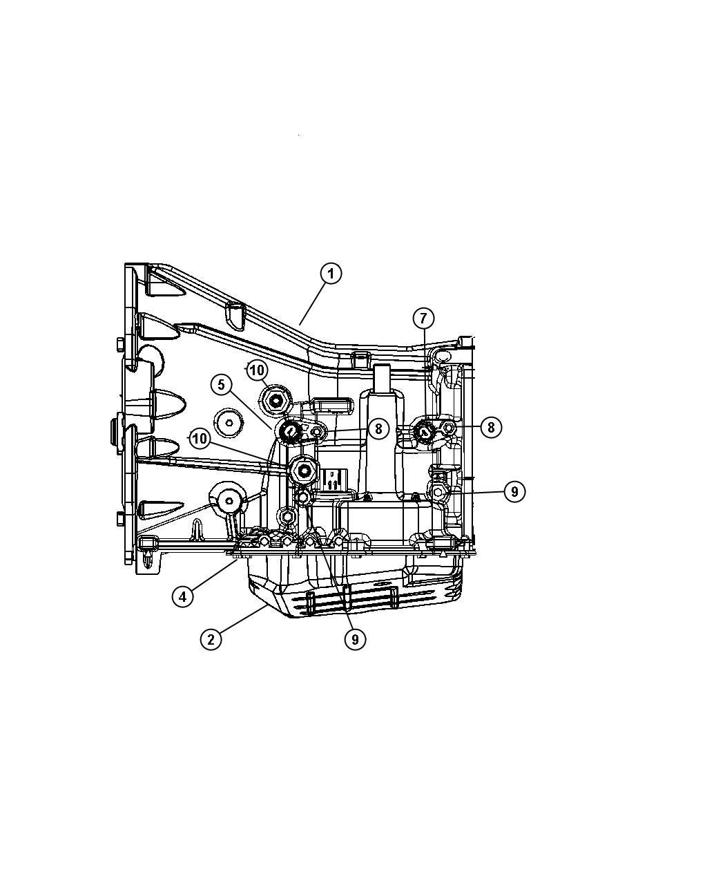 Diagram Transmission Case. for your Dodge Dakota  